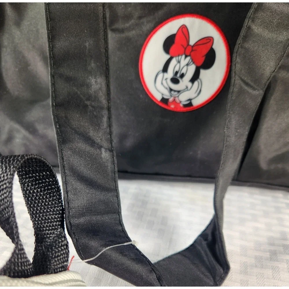 Disney Baby Minnie Mouse Diaper Bag Tote Black Red